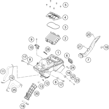 FILTRE A AIR POUR 390 DUKE BLACK - B.D. 2023 (EU)