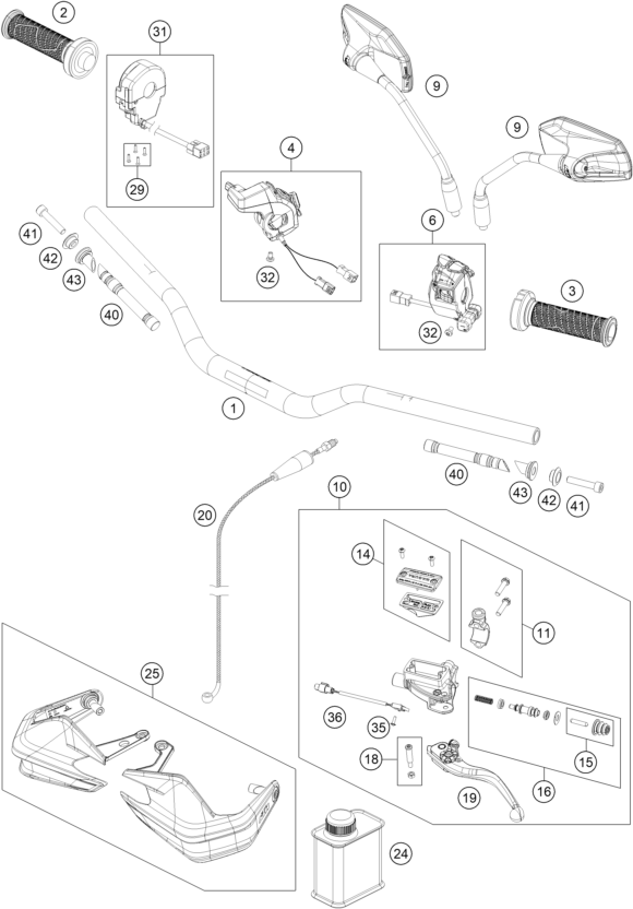 GUIDON ARMATURES POUR 1290 SUPER ADVENTURE R 2022 (EU)