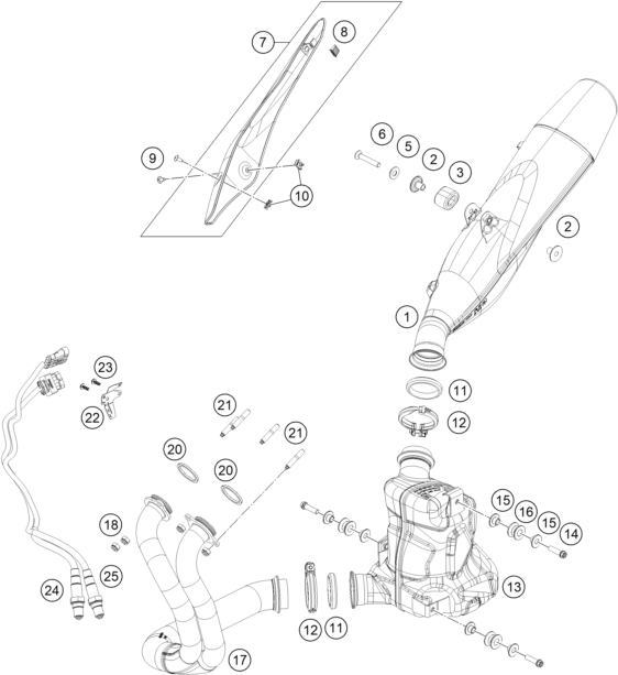 SYSTEME DECHAPPEMENT POUR 790 DUKE L GREY 2024 EU