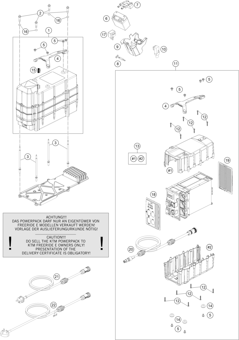 BATTERIE POUR FREERIDE E-XC 2022 (EU)