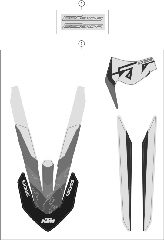 KIT DECO POUR 350 EXC F SIX DAYS 2022 EU