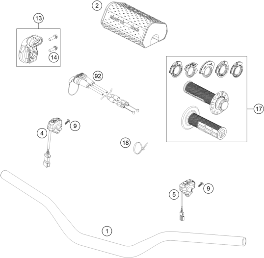 GUIDON ARMATURES POUR 250 SX F ADAMO EDITION 2025