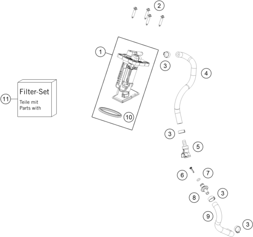 POMPE A ESSENCE POUR 125 SX 2024 (EU)