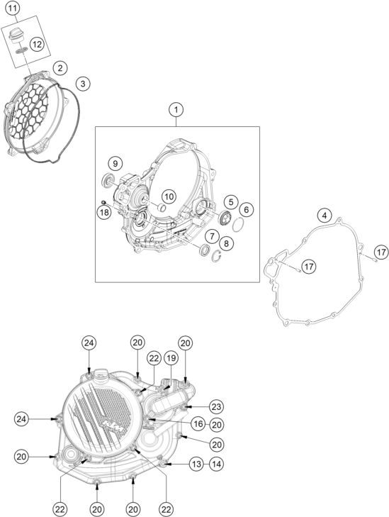 COUVERCLE DEMBRAYAGE POUR 450 SMR 2023 EU