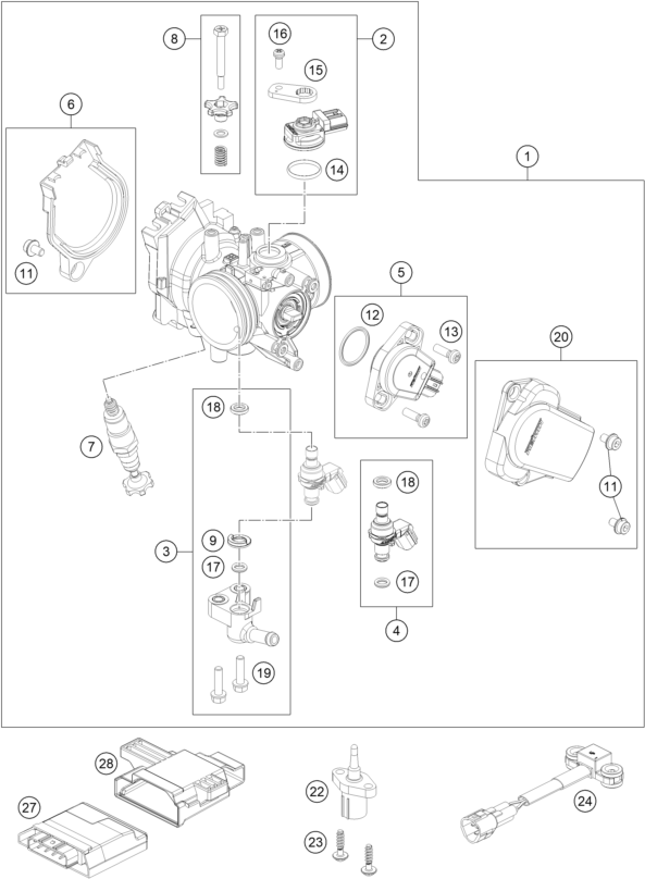 CORPS DU CLAPET DETRANGLEMENT POUR 450 EXC-F 2024 (EU)