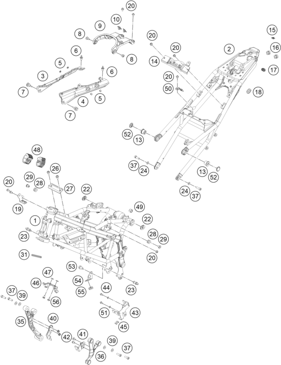 CADRE POUR RC 125 BLACK - NHD - B.D. 2024 (EU)