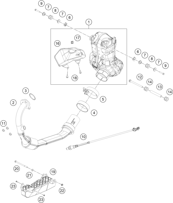 SYSTEME DECHAPPEMENT POUR RC 200 GP ORANGE BD 2023 EU