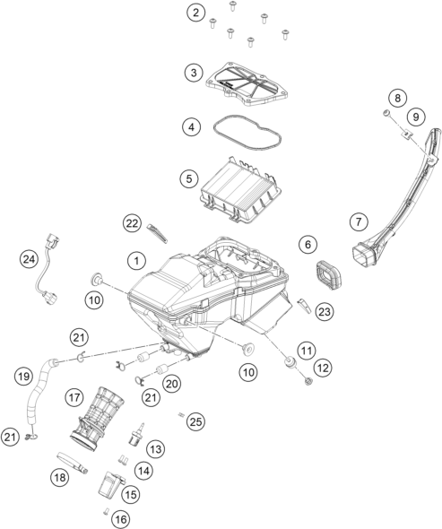 FILTRE A AIR POUR RC 200 BLACK ABS - B.D. 2022 (EU)