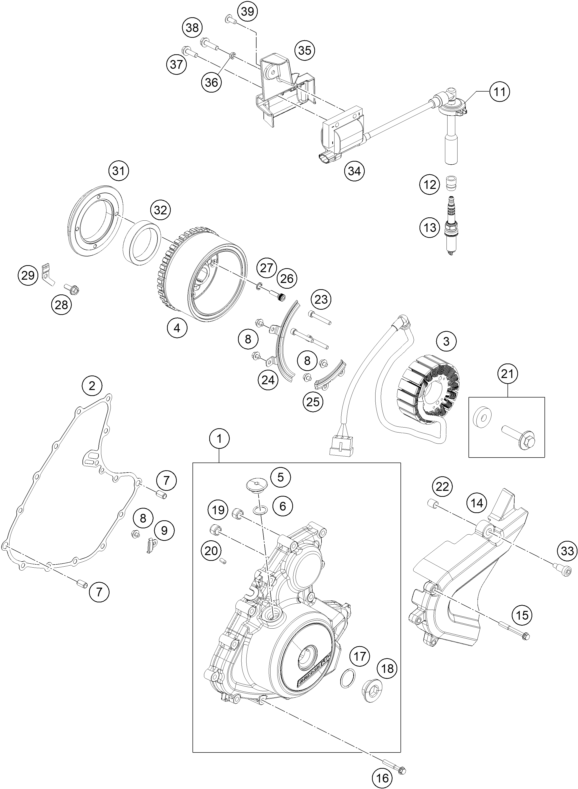 SYSTEME DE ALLUMAGE POUR RC 390 BLUE - B.D. 2022