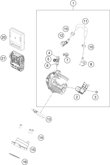 CORPS DU CLAPET DETRANGLEMENT POUR RC 390 BLUE - B.D. 2022