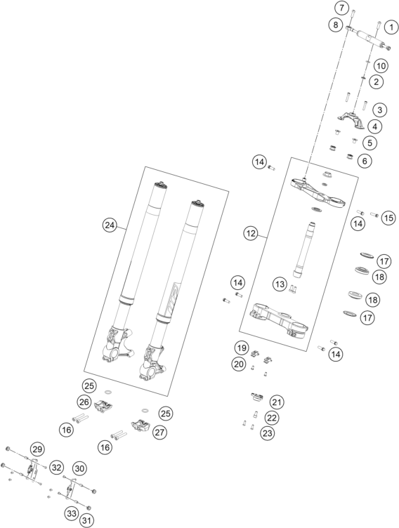 FOURCHE TELESCOPIQUE TE DE FOURCHE POUR RC 8C 2022 EU