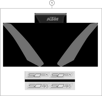KIT DECO POUR 50 SX 2023 EU