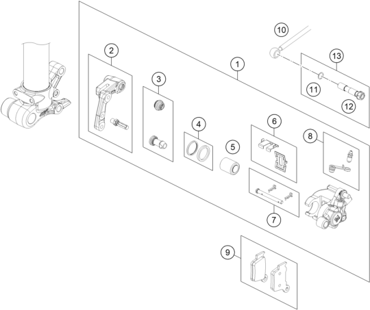 ETRIER DE FREIN AVANT POUR 65 SX 2023 (EU)