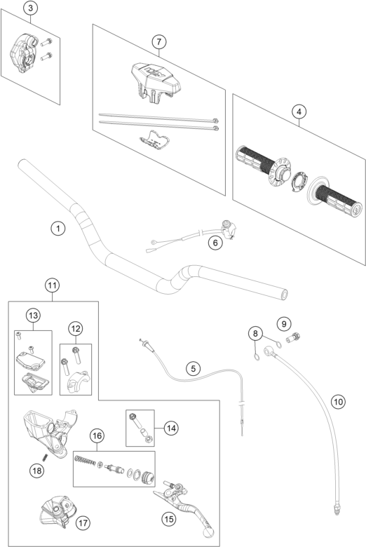 GUIDON ARMATURES POUR 65 SX 2023 (EU)