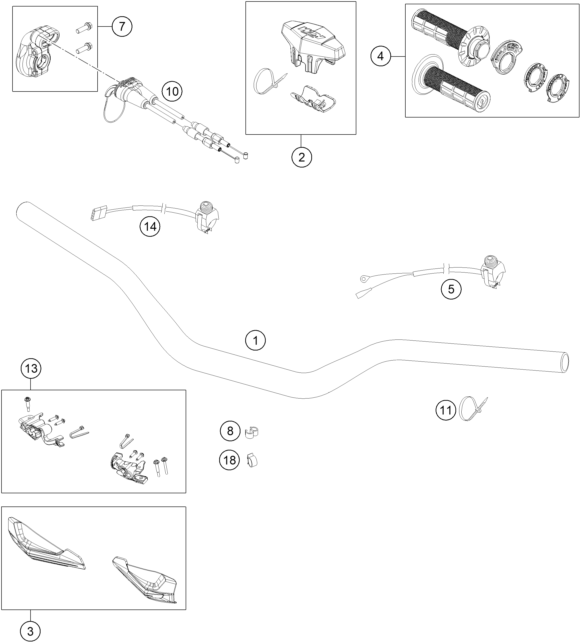 GUIDON ARMATURES POUR 150 EXC 2023 EU