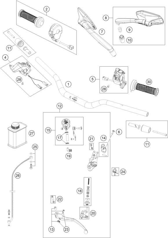 GUIDON ARMATURES POUR 1290 SUPER DUKE R BLACK 2023 EU