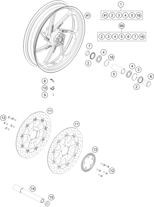 ROUE AVANT POUR 1290 SUPER DUKE RR 2023 EU