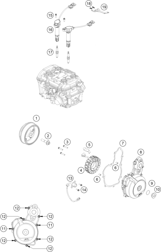 SYSTEME DE ALLUMAGE POUR 890 DUKE GP BLACK 2023 EU