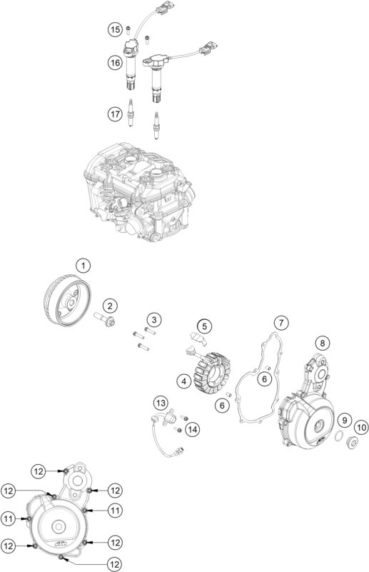 SYSTEME DE ALLUMAGE POUR 890 ADVENTURE BLACK 2023 (EU)