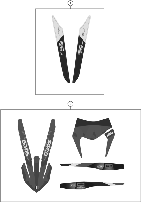 KIT DECO POUR 350 EXC F SIX DAYS 2023 EU