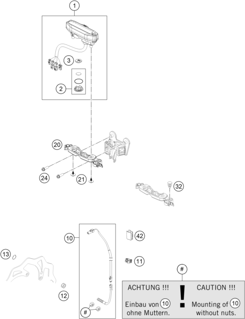 INSTRUMENTS SYSTEME DE VERROUILLAGE POUR 350 EXC-F SIX DAYS CKD 2023