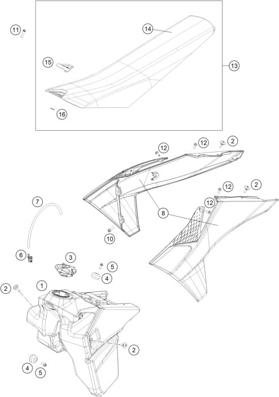 RESERVOIR SELLE POUR 125 XC 2024 US