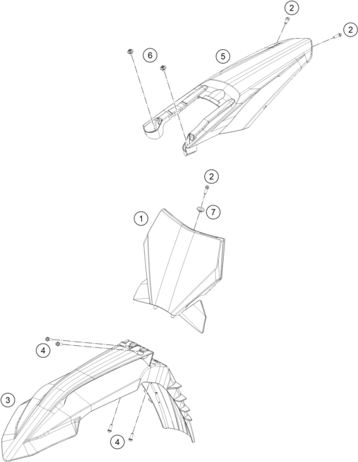 PLAQUE GARDE BOUE POUR 125 SX 2024 (EU)