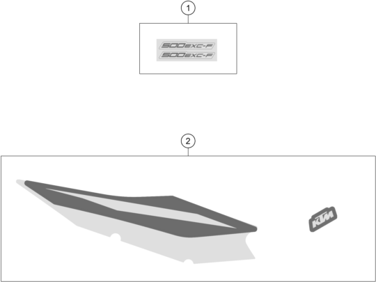 KIT DECO POUR 500 EXC F 2023 EU