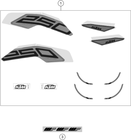 KIT DECO POUR 250 DUKE BLACK 2 BD 2023 EU