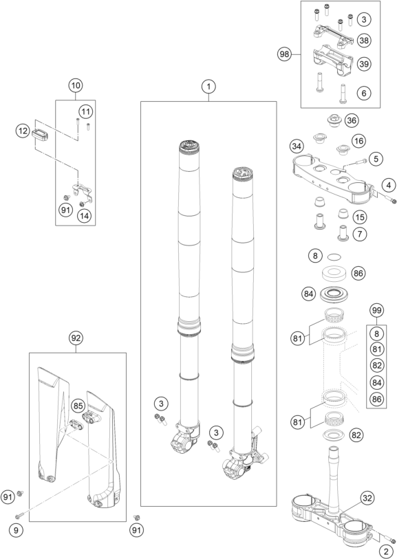 FOURCHE TELESCOPIQUE TE DE FOURCHE POUR 450 SMR 2023 EU