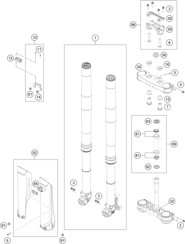 FOURCHE TELESCOPIQUE TE DE FOURCHE POUR 450 SMR 2025 EU