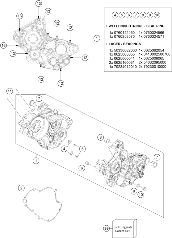 CARTER MOTEUR POUR 125 SX 2023 EU