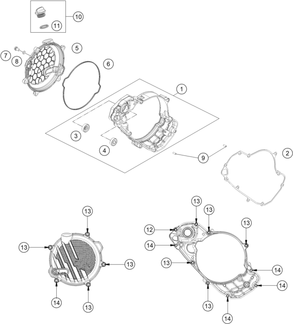 COUVERCLE DEMBRAYAGE POUR 125 SX 2023 EU