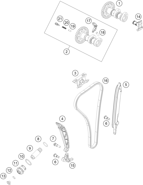 COMMANDE DE DISTRIBUTION POUR 350 SX F 2023 EU