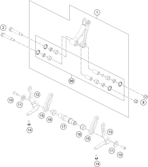 ARTICULATION DE LAMORTISSEUR PRO LEVER POUR RC 8C 2023