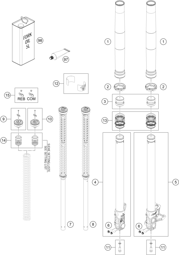 FOURCHE TELESCOPIQUE POUR 690 SMC R 2023 EU