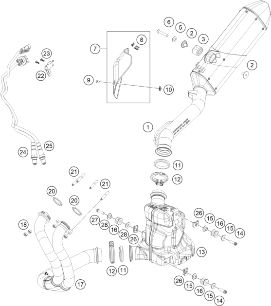 SYSTEME DECHAPPEMENT POUR 790 ADVENTURE BLACK 2023 EU