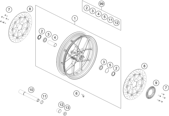 ROUE AVANT POUR 890 SMT 2023 EU