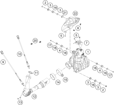 SYSTEME DECHAPPEMENT POUR 390 DUKE BLUE 2024