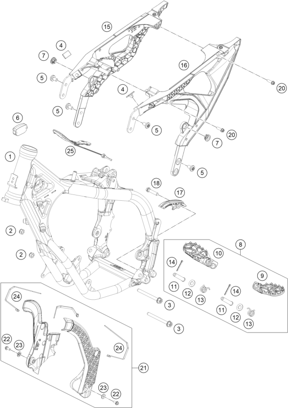 CADRE POUR 65 SX 2024