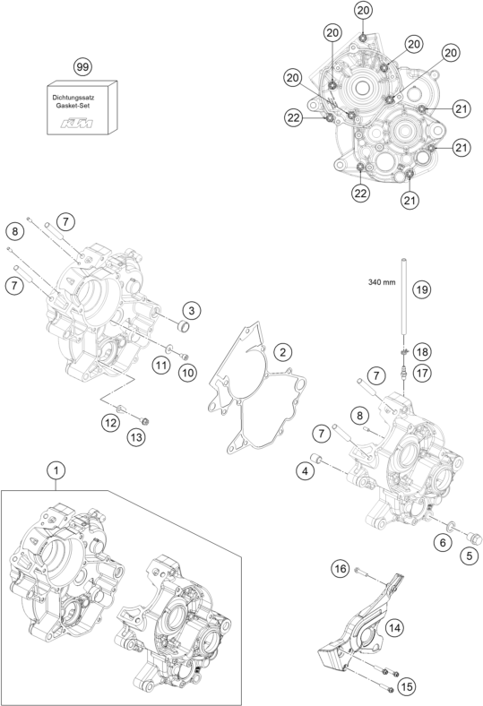 CARTER MOTEUR POUR 65 SX 2024