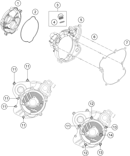 COUVERCLE DEMBRAYAGE POUR 65 SX 2024