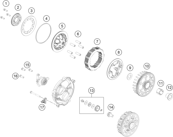 EMBRAYAGE POUR 65 SX 2024