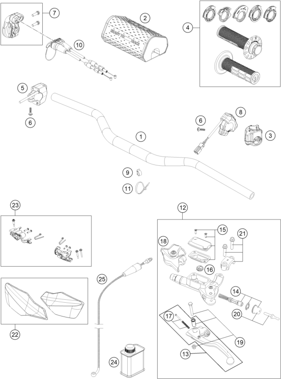 GUIDON ARMATURES POUR 250 EXC SIX DAYS 2024 (EU)