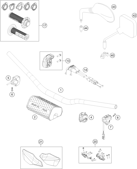 GUIDON ARMATURES POUR 250 EXC F SIX DAYS 2024 EU