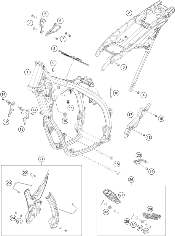 CADRE POUR 250 EXC-F 2024 (EU)