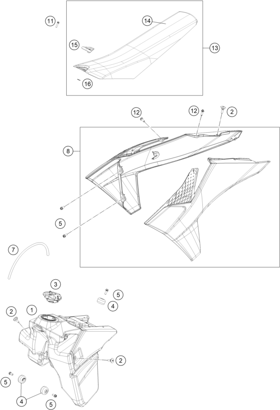 RESERVOIR SELLE POUR 350 EXC F SIX DAYS CKD 2024