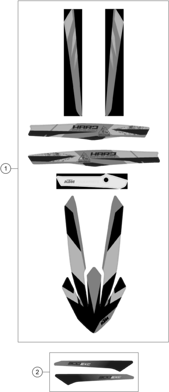 KIT DECO POUR 300 EXC HARDENDURO 2024 EU