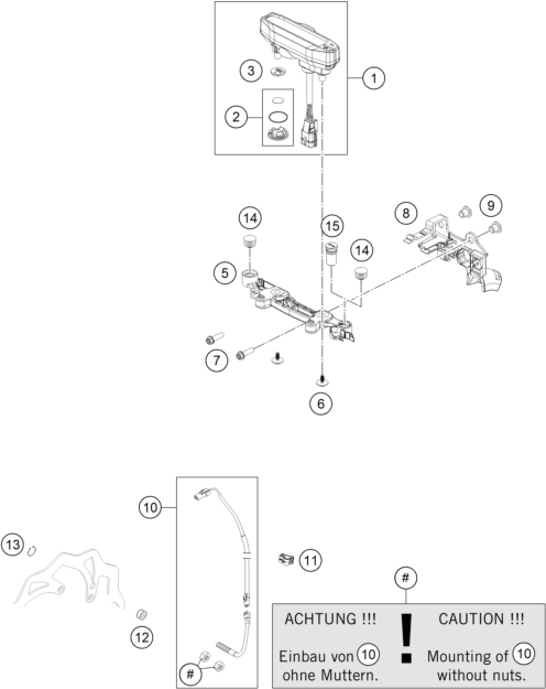 INSTRUMENTS  SYSTEME DE VERROUILLAGE POUR 350 EXC F SIX DAYS CKD 2024