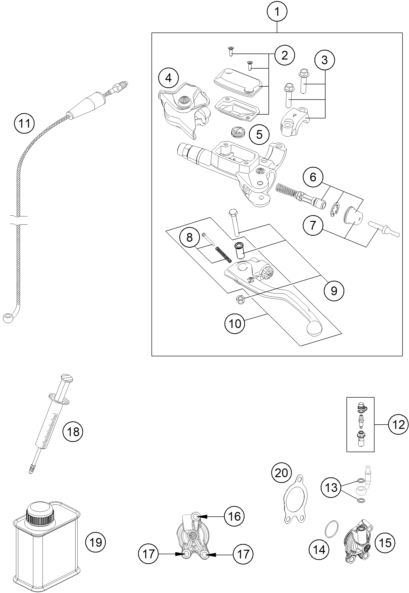 SYSTEME DEMBRAYAGE POUR 250 EXC F 2024 EU